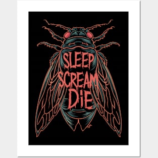 Cicada Sleep Scream Die Entomology Cicada Fest 2024 Posters and Art